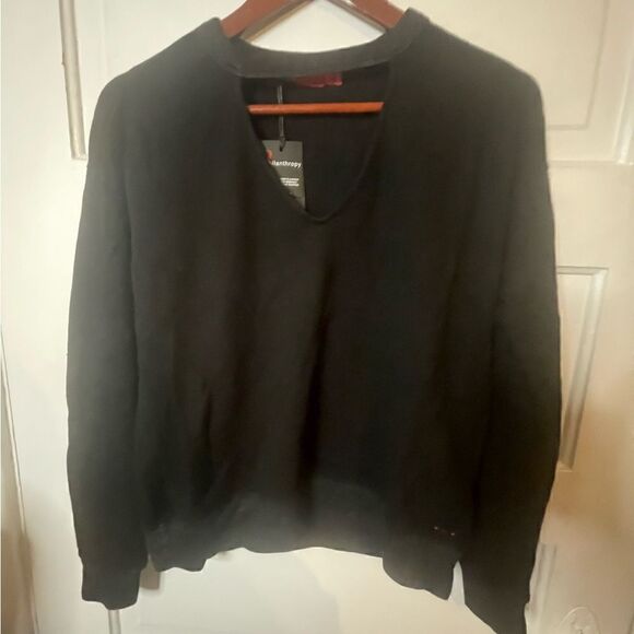 NWTs Revolve n:PHILANTHROPY Pria Black Cut Out Front Sweatshirt - Picture 3 of 14